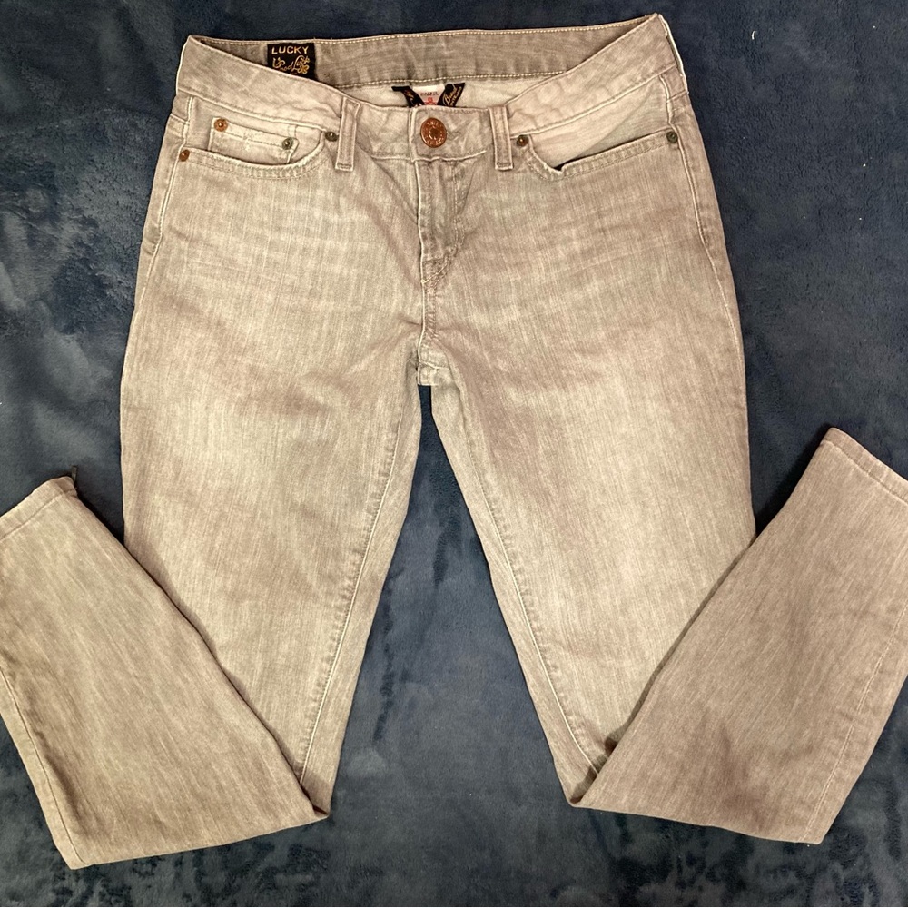 *EUC Lucky Brand Straight Leg Jeans Size 8/29 Zipper Ankles*